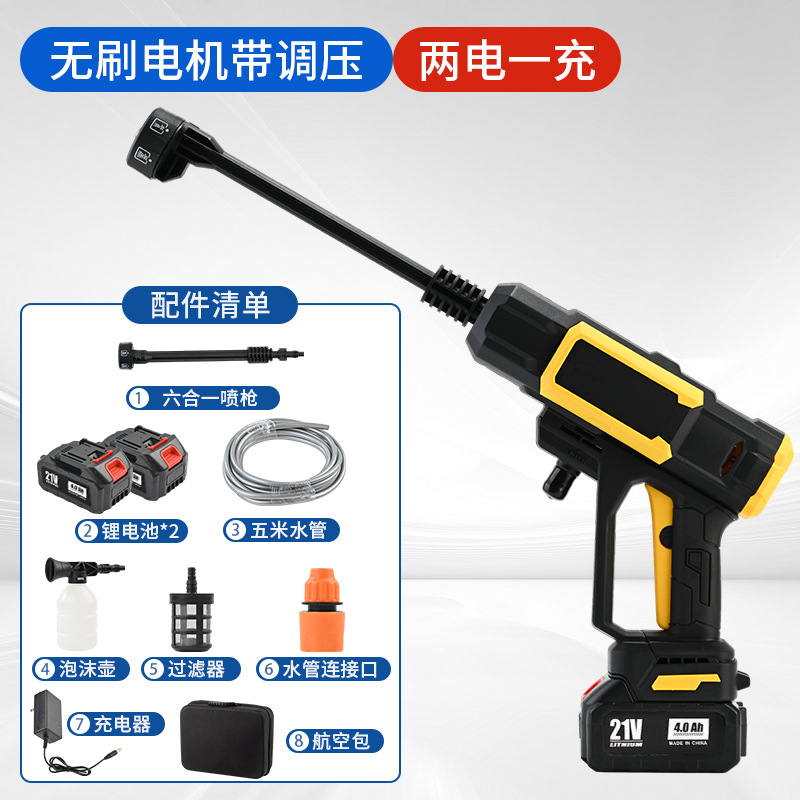 Brushless motor, two batteries and one charger [black]