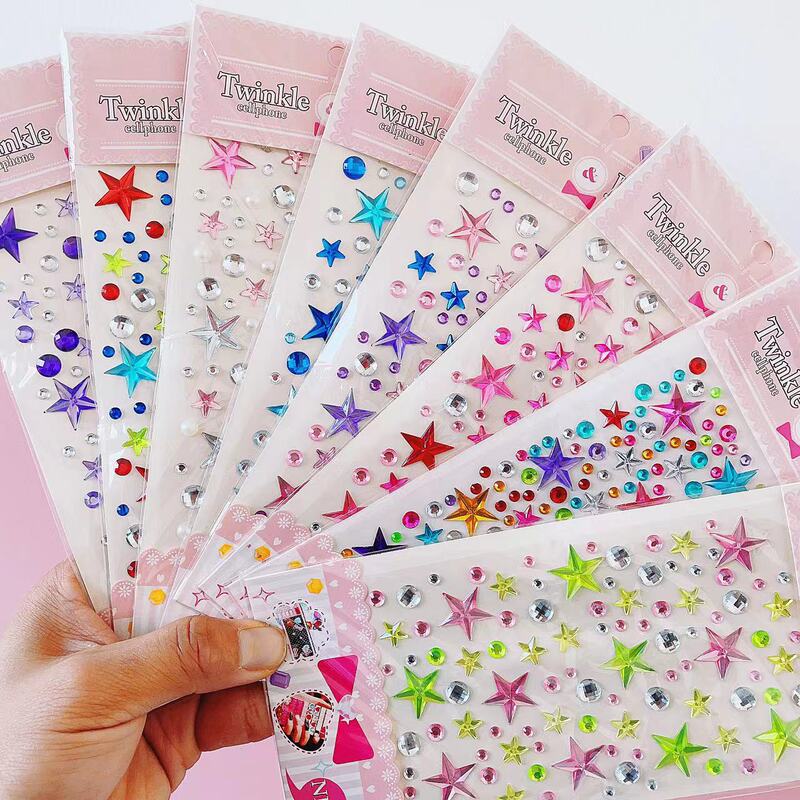 Large Diamond Color Sticker Paste Handmade Mobile Phone Case Gypsophila Color Red Pink Purple Student Decoration Color Diamond Large Diamond Color Sticker Paste Handmade Mobile Phone Case Gypsophila Color Red Pink Purple Student Decoration Color Diamond