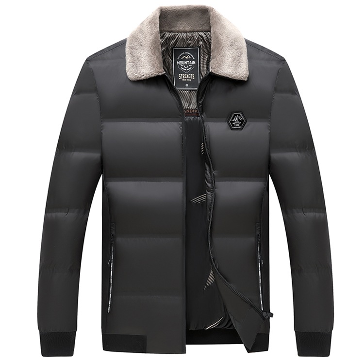 Men's Cotton-padded Clothes, Cotton-padded Clothes, Warm Men's Clothing, Loose Lapel Collar, Fur Collar Jacket._viptrois.com