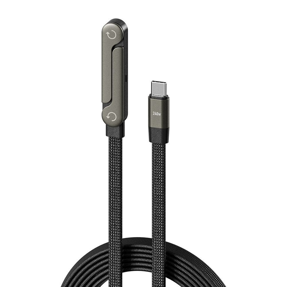 240W codo PD tipo-c cable de datos trenzado para Huawei Apple Xiaomi soporte cable de carga flash