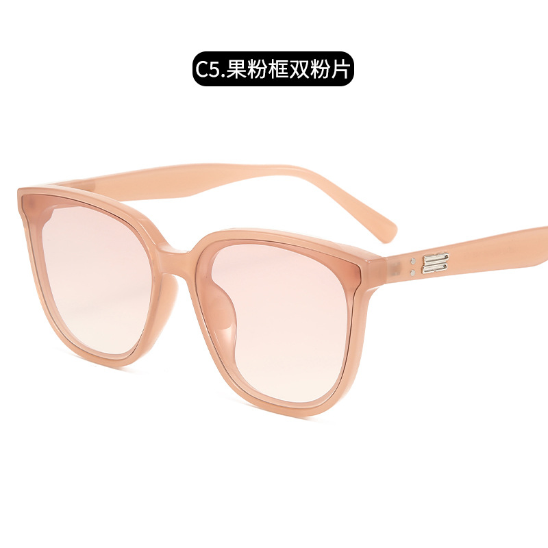 Gafas de sol gm para mujer, protección solar, gafas de sol anti-UV, gafas de sol UV400 con montura cuadrada para mujer, estilo coreano