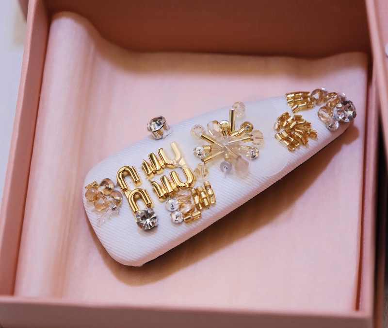 新款miu英文字母珠花金属欧美缪女生刘海夹边夹侧边夹重工发饰批|undefined