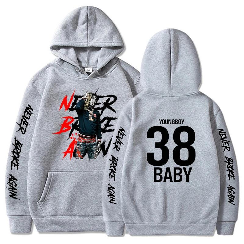 Never Broke Again Hoodies Men Fashion YoungBoy Graphic Print