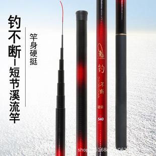 Ready Stock Short Threaded Fiberglass Fishing Rod, Fishing Rod for Stream Fishing, Telescopic 64cm Stream Rod