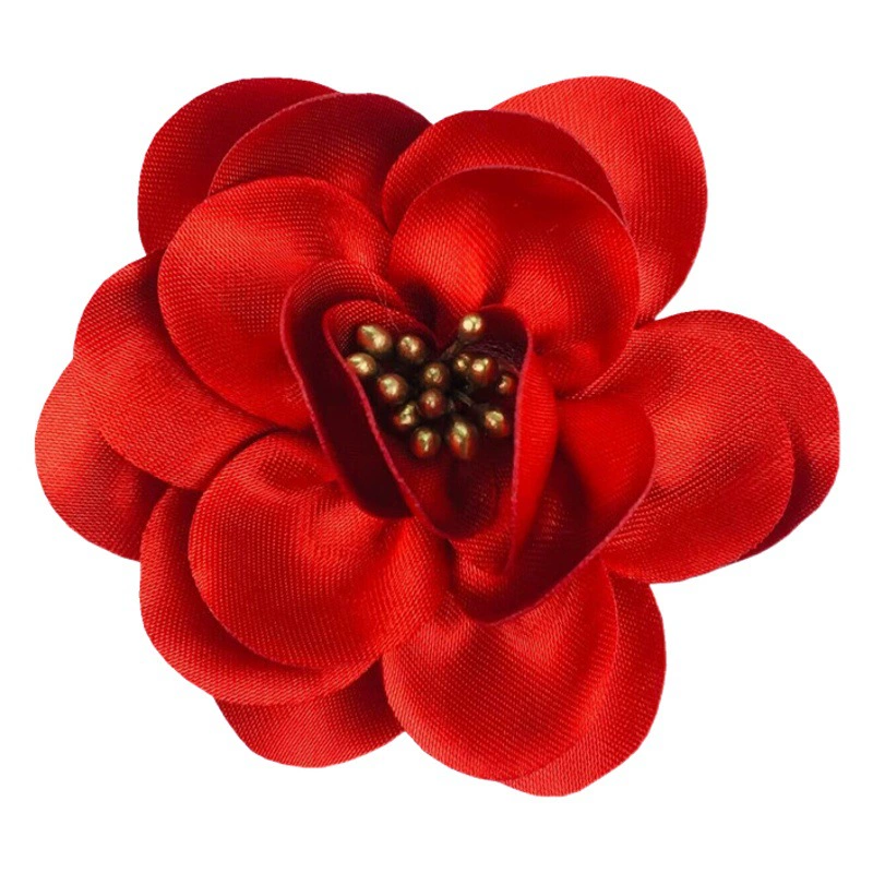 6 см новый двухслойный головной убор с цветком Sade заколки для волос аксессуары для домашних животных трехмерное тканевое цветочное ядро в наличии оптом