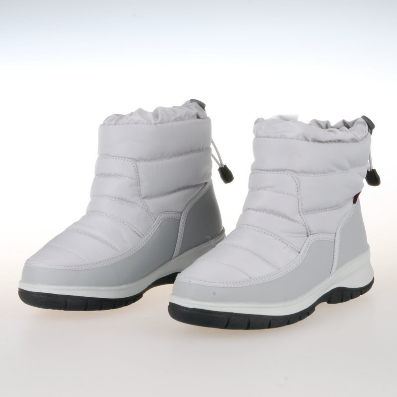 Exportación a la cola de comercio exterior de los Estados Unidos solo antideslizante cálido forro polar grueso alto-top tubo bajo slip-on gris botas de nieve impermeables
