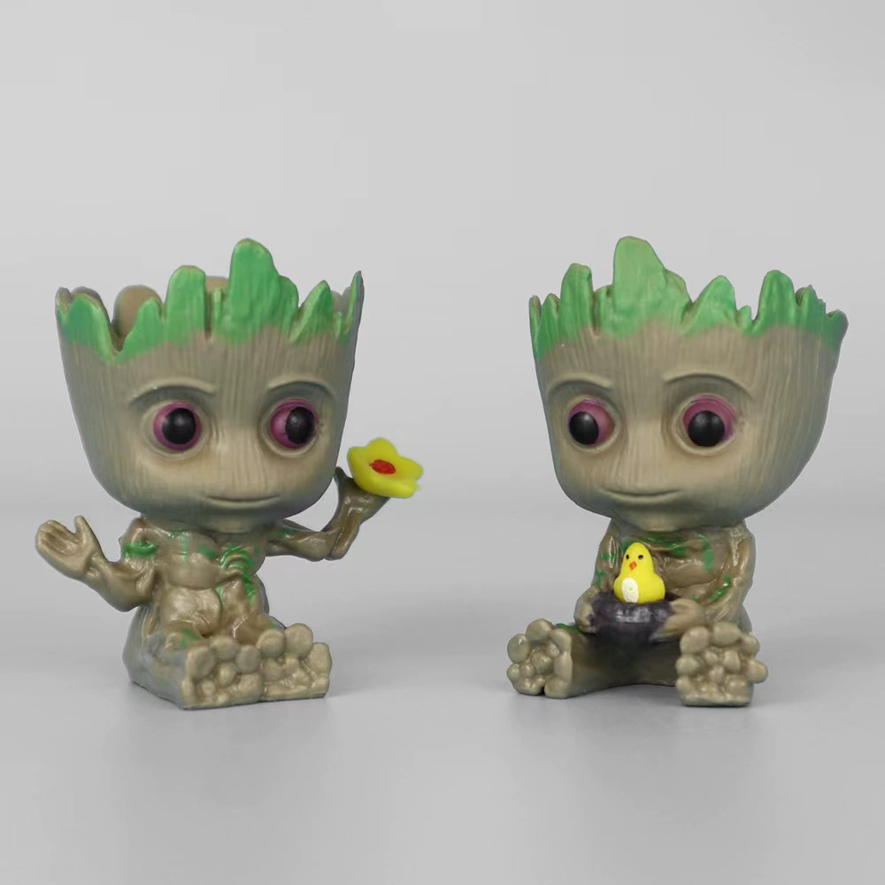 Кросс-бордерное украшение "Деревянный человек с птичьим гнездом", орнамент "Стражи Галактики Грут", украшение для автомобиля "Деревянный человек"