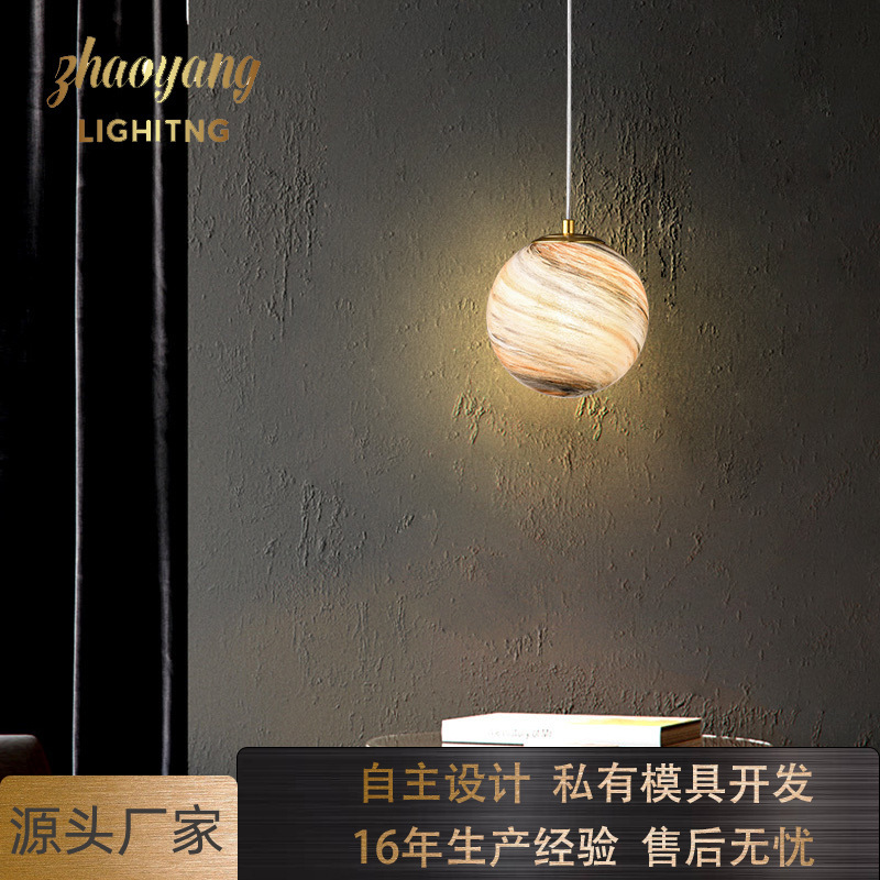 Nordic Planet Long Chandelier Duplex Villa Spiral Staircase Lamp Large Chandelier Creative Wandering Earth Lamp Lighting Fixtures