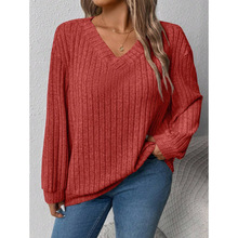 S 11513 V-neck knit long sleeve T V ����֯���� T ���羳