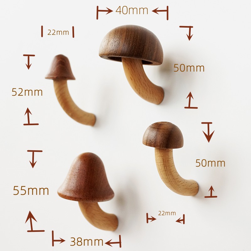 En stock nuevo refrigerador de setas de madera pegatinas imán magnético pegatinas magnéticas creativo imán mensaje pegatinas