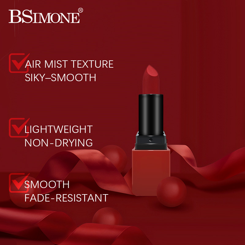 Lápiz labial mate transfronterizo, textura sedosa y difuminada, lápiz labial de larga duración a prueba de besos, productos de belleza populares, venta al por mayor multicolor. image 5