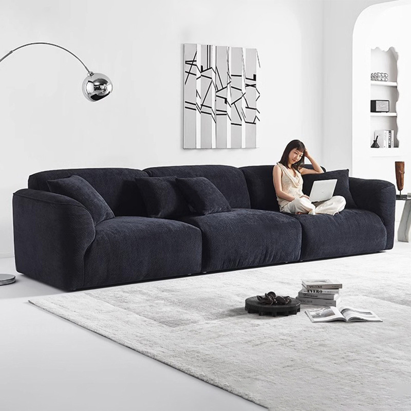 Grande Sofa Living Room 2025 New Double Straight Row Small Apartment Modern Simple Guangdong Foshan Fabric Sofa