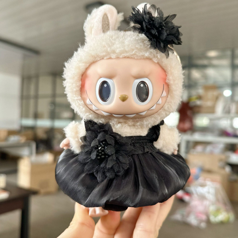 ソースメーカーのみの服】17cmペンダント ラブブ服 ブラインドボックス ラブブ人形 人形服 クールブラック カラフル|undefined