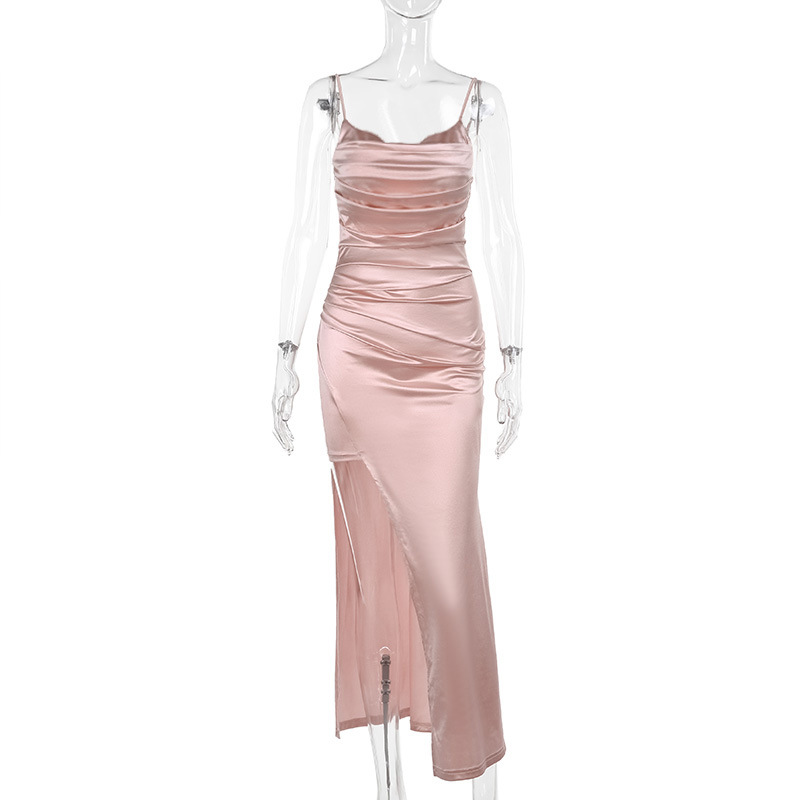 Summer Women Clothing Mercerized Sexy Camisole Gown Split Dress Women 8 Summer Women Clothing Mercerized Sexy Camisole Gown Split Dress Women