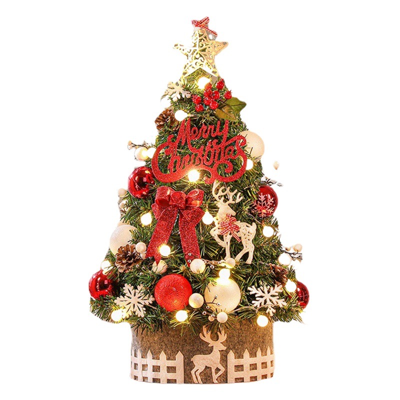 Árbol de Navidad decoración de escritorio del hogar material de bricolaje paquete 60/90cm pequeño traje de decoración de Navidad Hong Kong Heng Nuevo