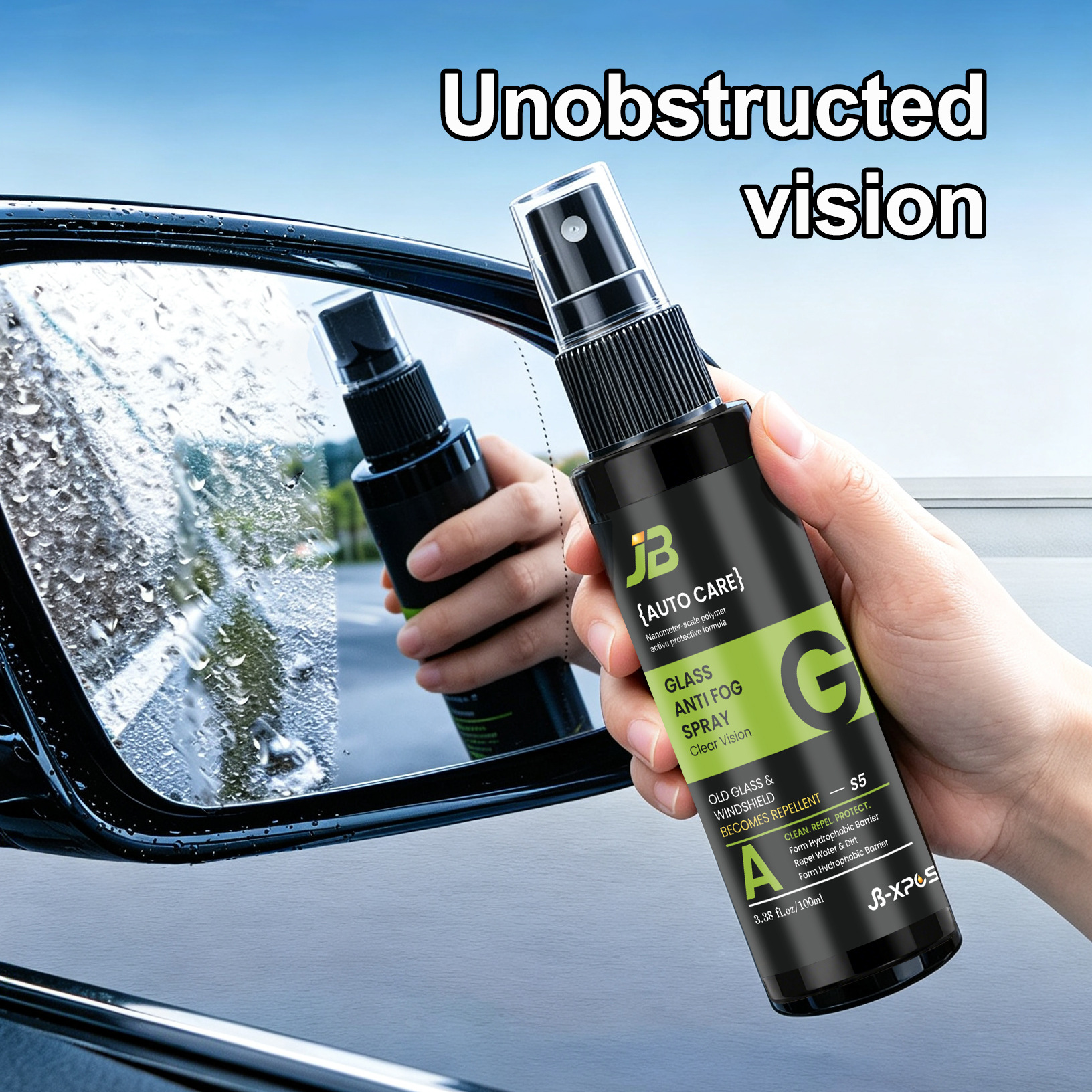 YT0505 Car Glass Anti-Fog Agent, specifically for cross-border sales, is a hydrophobic coating designed to prevent fog and rain on rearview mirrors and car windows