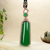 Ice Chrysoprase Ping brand Pendant 925 Silver ornament Set agate Uneventful sweater chain Pendant wholesale