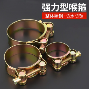 Carbon Steel Galvanized European-Style Thickened Pipe Clamp Heavy-Duty Pipe Clamp Hoop Water Pipe Hose Round Widened Fixing Clip