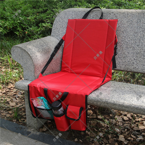 Amazon New Outdoor Tri-Fold Camp Chair Beach Chair Portable Stadium Cushion Waterproof and Logo Printable