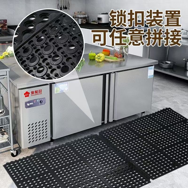 加厚船舶甲板缓冲减震垫厨房卫浴室外铺防滑透气多孔橡胶垫