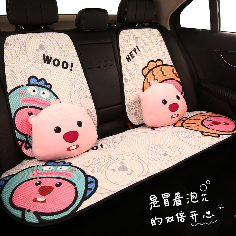 自動車座布団シートカバー四季通用シートカバー薄手半包夏天座布団女性車内かわいい車載|undefined