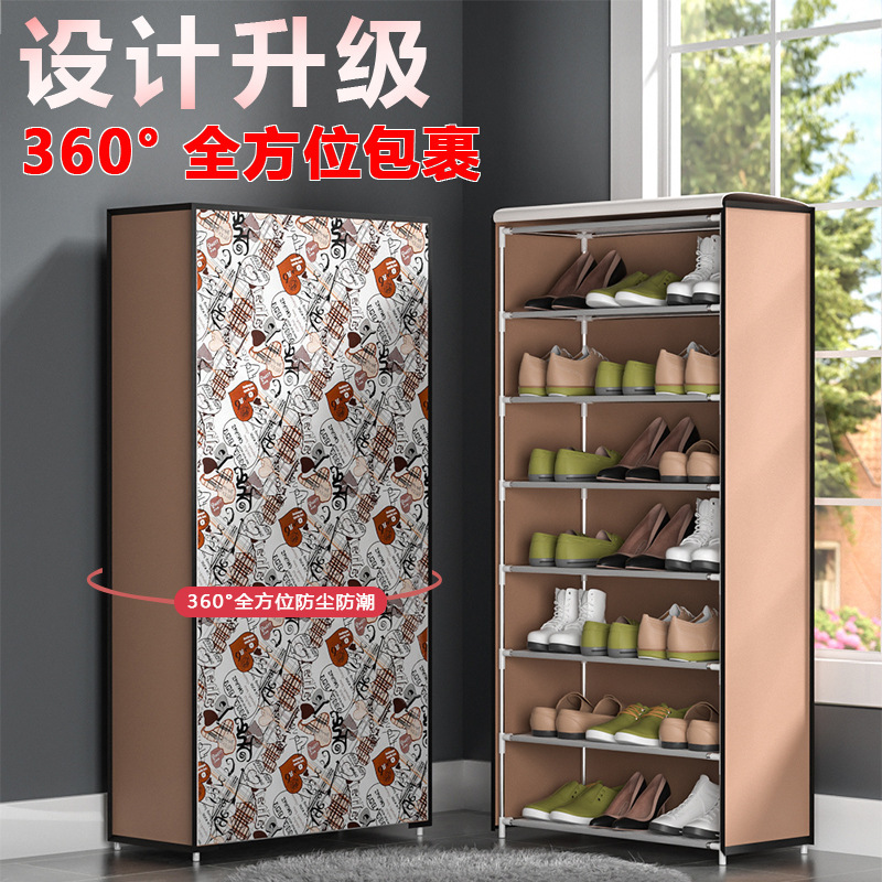 Customized simple shoe rack storage multi-layer assembly door shoe…