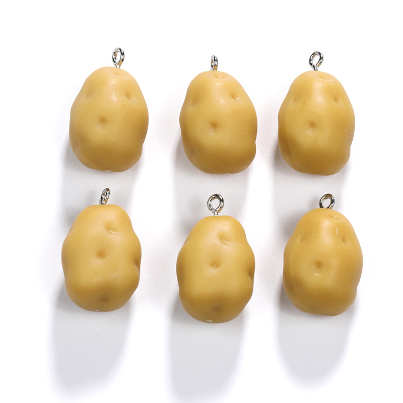 Simulated Miniature Food Toy DIY Accessory New Potato Pendant Resin Craft Pendant Three-Dimensional Wholesale