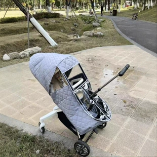 Утеплённый дождевик-чехол на детскую коляску универсальный