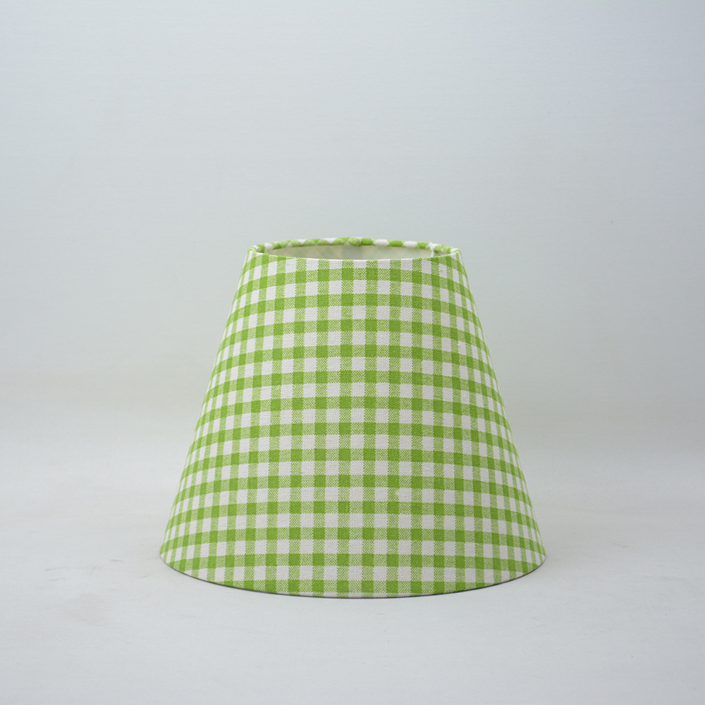[Xianfan] boda pantalla clásico retro Plaid etiqueta plana tela dormitorio sala de estar decorativa lámpara de mesa