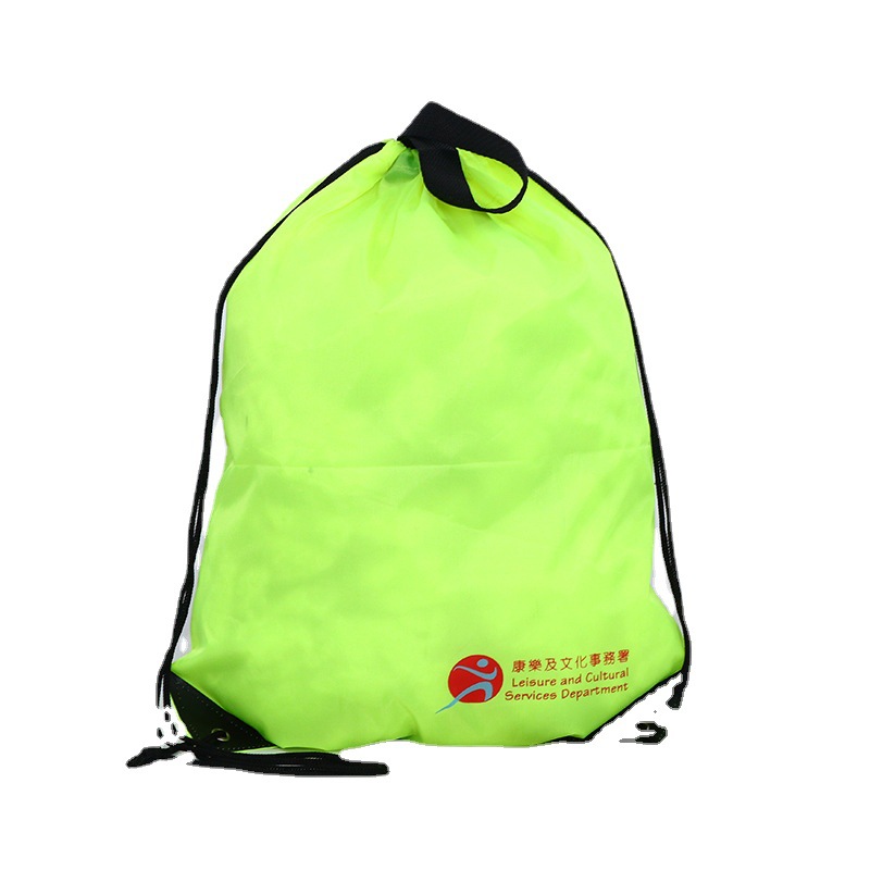 Mochila deportiva Bolsillo con cordón de poliéster impreso publicitario personalizado bolso de mano con cordón deportivo personalizado bolso de almacenamiento con cordón personalizado