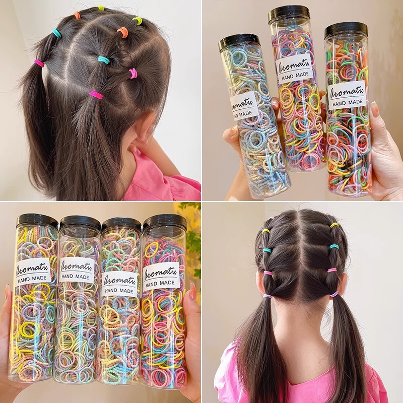 La banda de goma de la banda del pelo del bebé del verano de los niños tamaño pequeño del pelo no daña el pelo banda de goma elástica cuerda del pelo de las muchachas accesorios del pelo