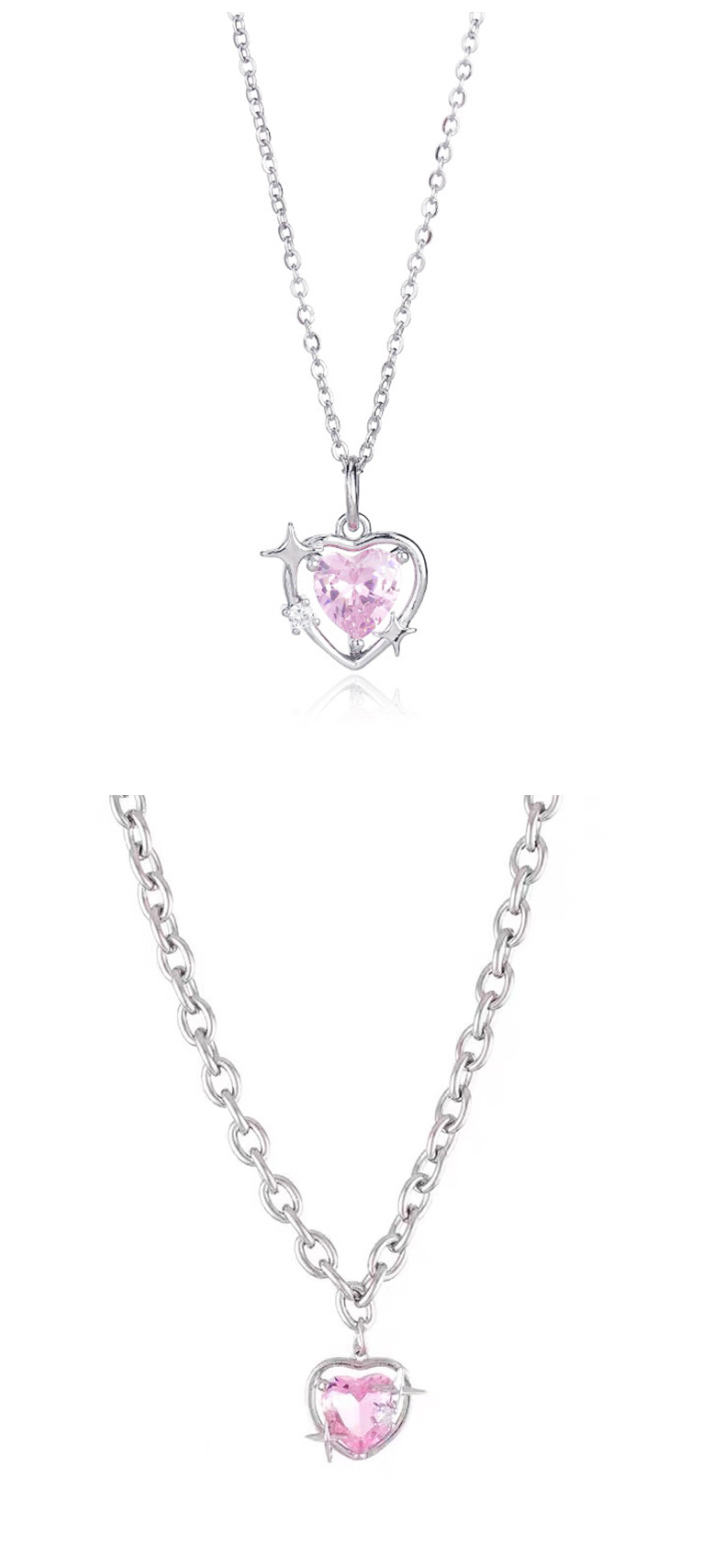 Fashion Heart Shape Artificial Crystal Alloy Plating Womenu0027S Pendant Necklace 1 Piece