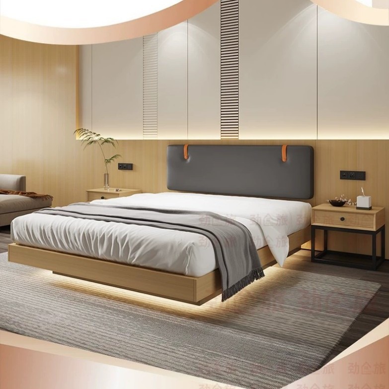 Hotel furniture standard room full hotel bed homestay apartment room single double multi-layer board factory
