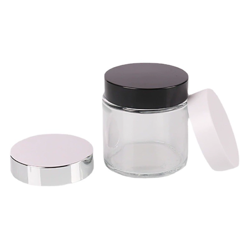 Круглая банка для крема 60 г с черно-белой крышкой, образцы упаковки, оптовые аксессуары для упаковки, упаковка для средств по уходу за кожей