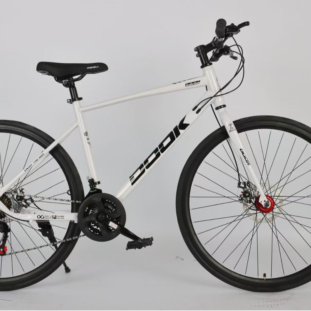 Cross-Border Wholesale Curved Handlebar Road Bike, Variable Speed Bike, Sports Bike, Dual Disc Brake Bicycle, Men's Flat Handlebar Touring Bike, Bicycle