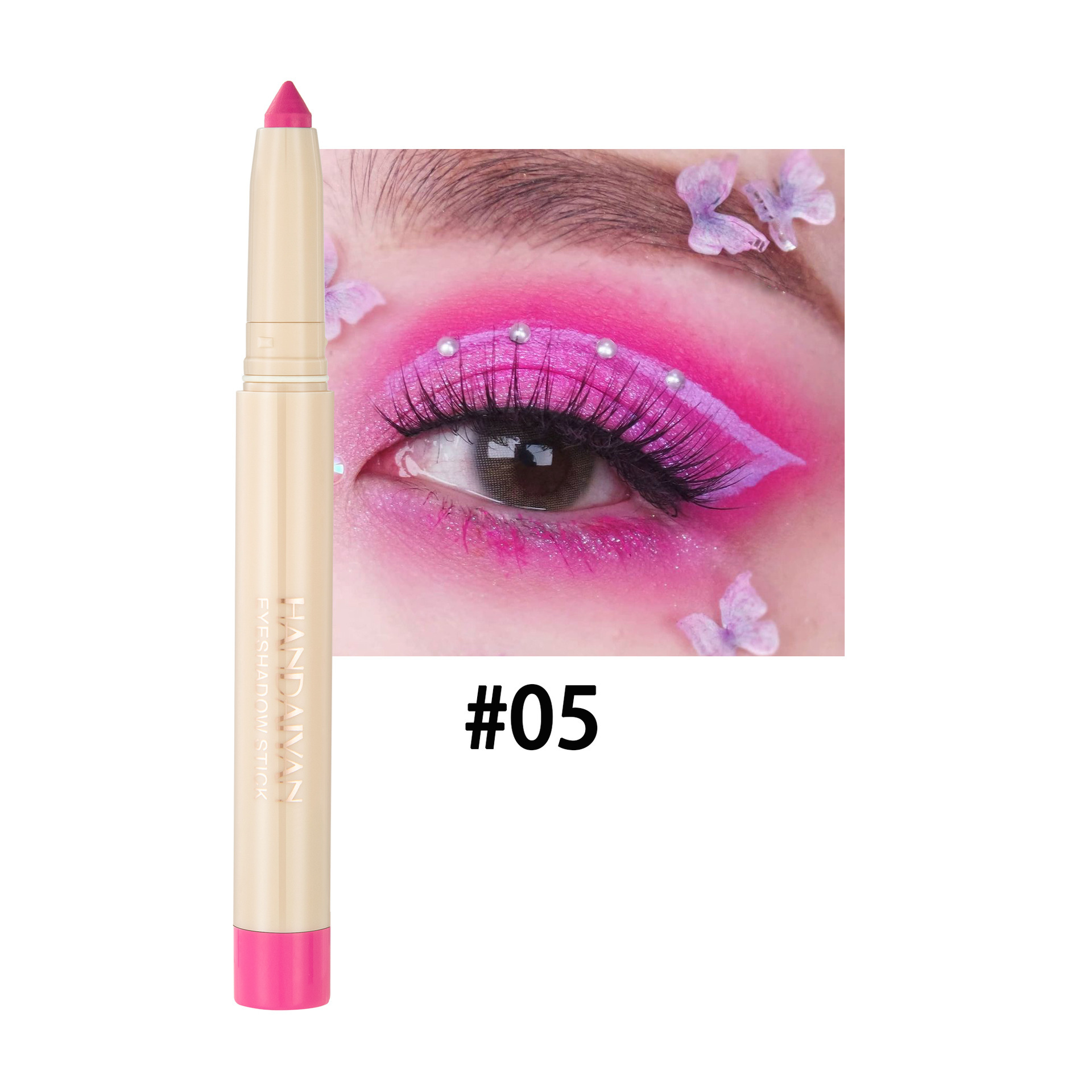 Handaiyan venta transfronteriza caliente, Han Qiang, club nocturno de maquillaje, lápiz de sombra de ojos de seda de seda de doble propósito, barra de lápiz de delineador de ojos cortable image 11