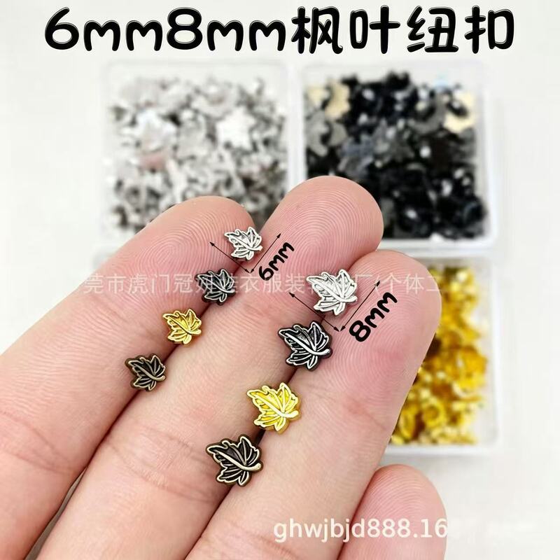 6mm8mm mini maple leaf buttons, metal leaf buttons, BJD doll clothing buttons, DIY craft buttons, small accessory buttons 6mm8mm mini maple leaf buttons, metal leaf buttons, BJD doll clothing buttons, DIY craft buttons, small accessory buttons
