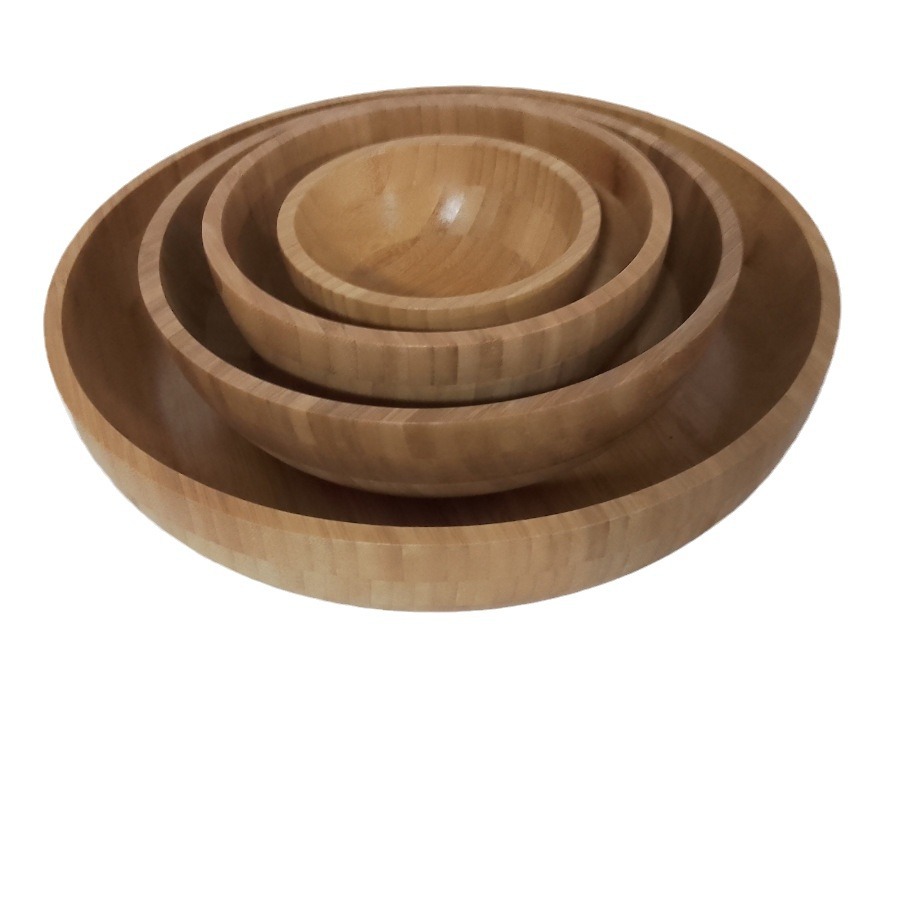Juego de tazones de bambú para ensalada 12/14/20/23/25/26/30/35 cm, tazón de bambú para amasar, tazón de bambú