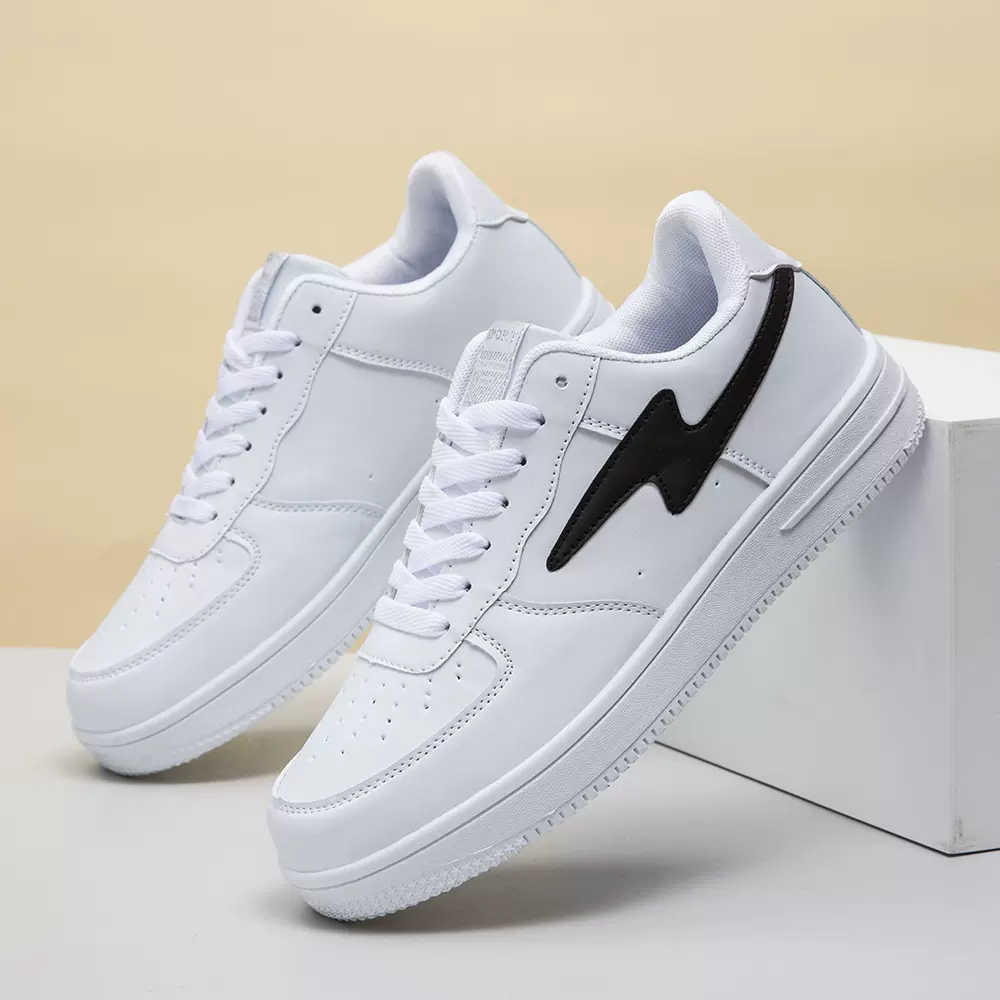 春秋季男鞋超轻PU小白鞋男女同款透气休闲鞋潮流板鞋校园学生单鞋