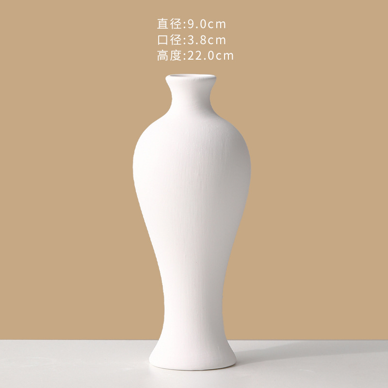 Jarrón de cerámica en blanco simple bricolaje blanco embrión bajo vidriado pintura de color sin yeso pintura de la mano de los niños de cerámica en blanco liso envío gratuito