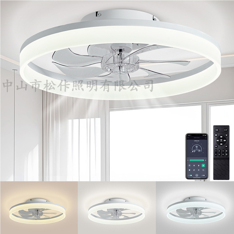 Cross-Border Fan Lamp Amazon Best-Selling 42-Inch 5-Blade Ceiling Fan Lamp Three-Color Stepless Dimming Remote Control App Control Cross-Border Fan Lamp Amazon Best-Selling 42-Inch 5-Blade Ceiling Fan Lamp Three-Color Stepless Dimming Remote Control App Control