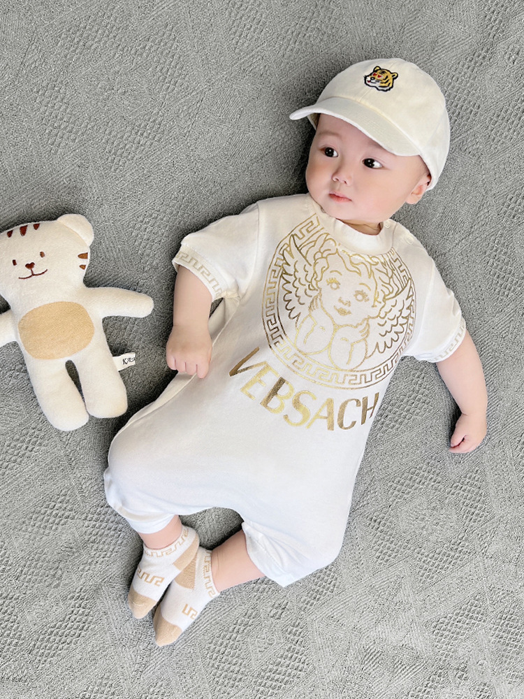 Mono de bebé recién nacido verano algodón fino mameluco de manga corta 0-2 años de edad bebé mameluco pijamas ropa de aire acondicionado