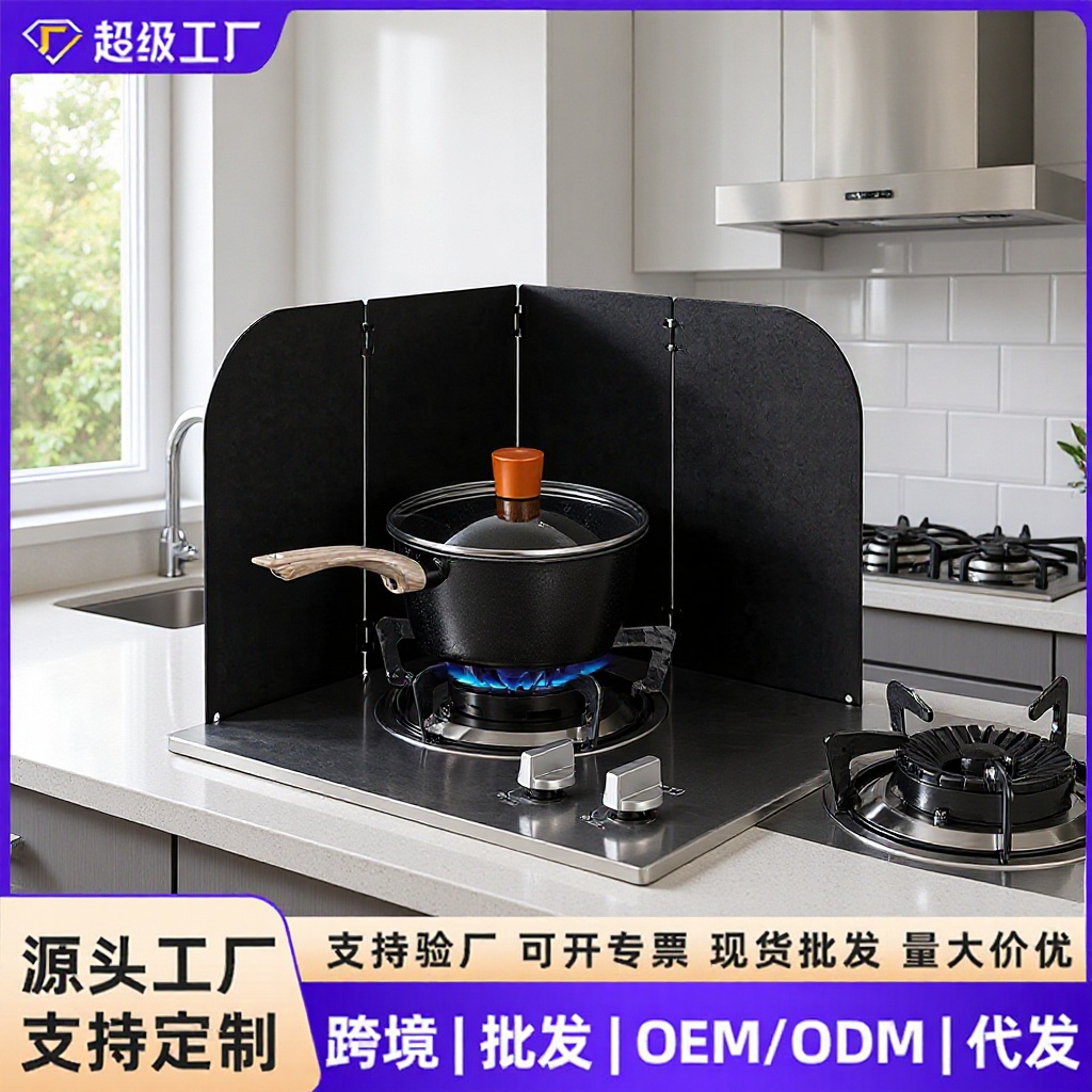 Kitchen Oil Barrier Heat Insulation Board Gas Stove Cooking Oil-Proof Sticker Oil Smoke Barrier Metal Oil Barrier Board