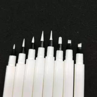 进口  LOGO定Z优质化妆品四叉眉笔包材 可更换笔头眼线液笔管