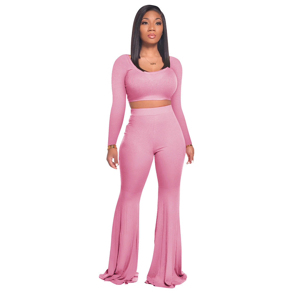 525g Weight Long Sleeve Sleeve Length Polyester Fabric Type Pant Co-ord Set Sets Type 2 Pieces Set Quantity Daily Occasion U Neck Neckline Slim Fit Type Solid Color Pattern Summer, Spring Season Women's Gender Printing Design Casual Style Daily Women's Casual Solid Color Polyester Printing Pant Co-ord Set Pants Sets 13