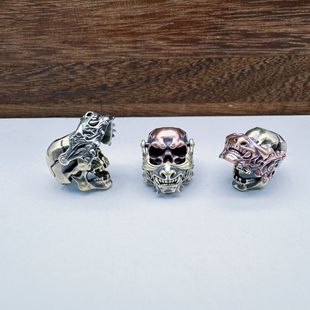 EDC Japanese Samurai Dark Skull Knife Pendant Cross-border South Asia Jewelry Umbrella Rope Pendant DIY Camping Keychain Pendant