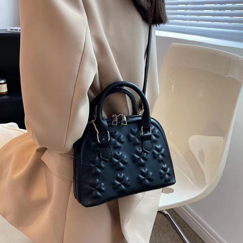Shell bag 2024 new ins new fashion women's bag shoulder bag hand carry soft leather large capacity crossbody bag