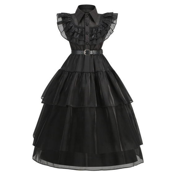 2024 Adams Wednesday Black dress Adams Dress Halloween Princess Dress cosplay Costume