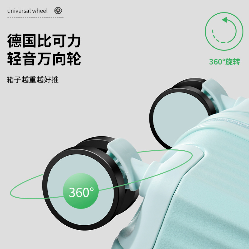 Entrega de una pieza de Apertura frontal de negocios equipaje universal rueda trolley caso femenino multifunción cremallera contraseña viaje