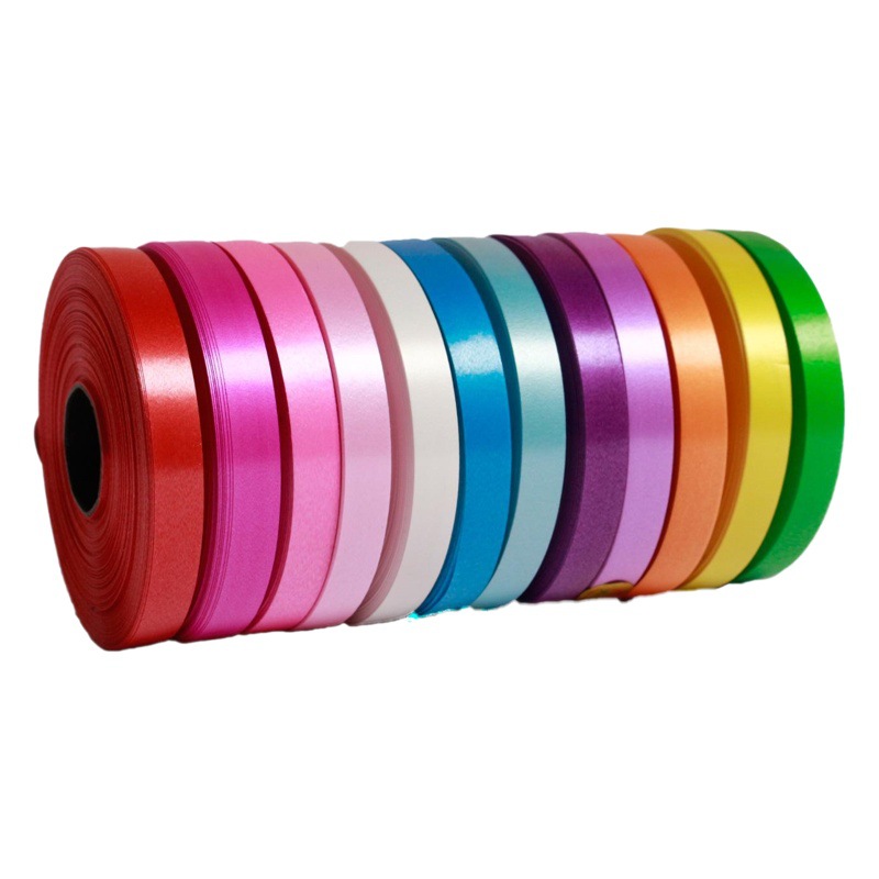 Comercio al por mayor 1,2 cm llano globo cinta de plástico decoración de la habitación de la boda cinta decorativa pastel de embalaje de regalo